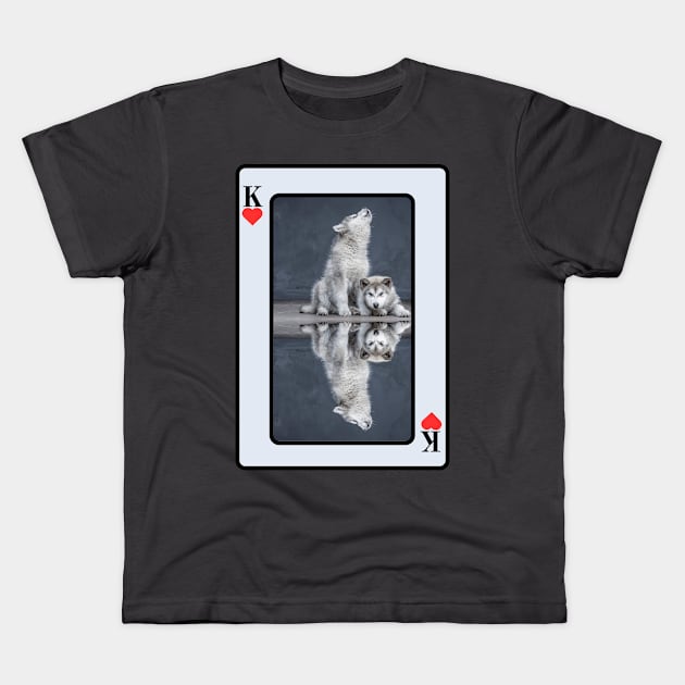 Malamutes King Of Hearts Kids T-Shirt by HighwayForSouls